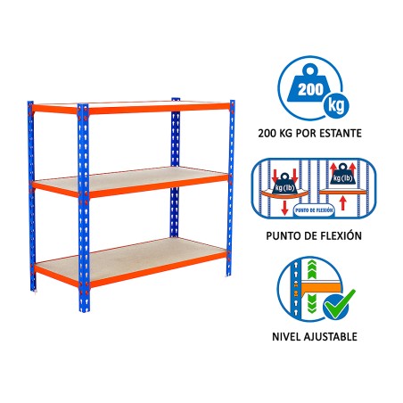 Prestatgeria Metàl·Lica Maderclick Superplus 3 Pr.