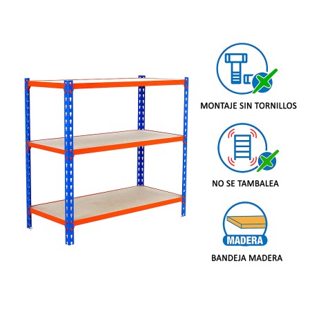Prestatgeria Metàl·Lica Maderclick Superplus 3 Pr.