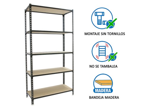 Prestatgeria Metàl·Lica Maderclick Superplus 5 Pr.