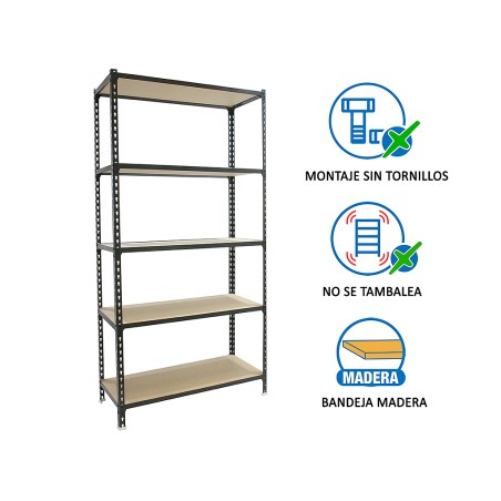 Prestatgeria Metàl·Lica Maderclick Superplus 5 Pr.