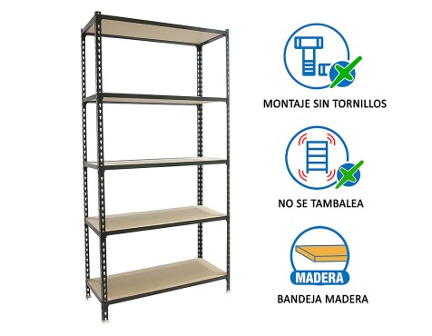Prestatgeria Metàl·Lica Maderclick Superplus 5 Pr.