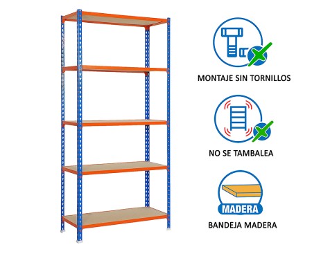Prestatgeria Metàl·Lica Maderclick Superplus 5 Pr.