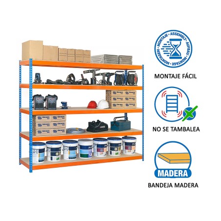 Estantería Metálica Ecoforte 1207-4 Chipboard