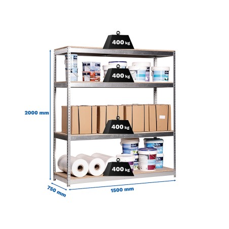 Prestatgeria Metàl·Lica Ecoforte 1507-4 Chipboard