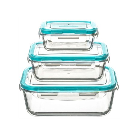 Tuppers Hermètics De Vidre Amb Tapa (3un)