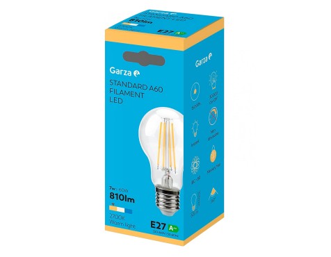 Bombilla Led Filamentos Esférica Garza Luz Cálida