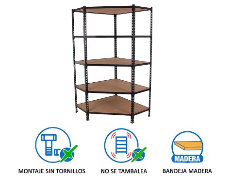 Estantería Metálica Maderclick Corner 5 Estantes