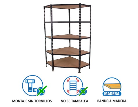 Estantería Metálica Maderclick Corner 5 Estantes