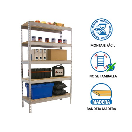 Prestatgeria Metàl·Lica Ecoforte 1206-3 Chipboard