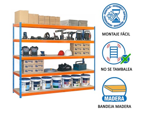 Estantería Metálica Ecoforte 1504-3 Chipboard