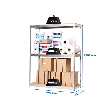 Prestatgeria Metàl·Lica Ecoforte 1504-3 Chipboard