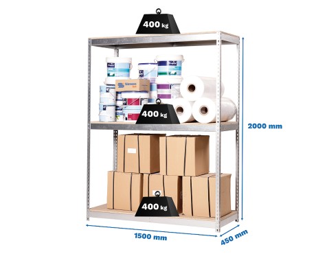 Prestatgeria Metàl·Lica Ecoforte 1504-3 Chipboard