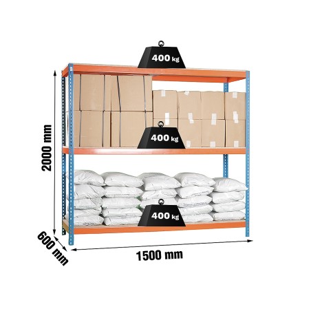 Estantería Metálica Ecoforte 1506-3 Chipboard
