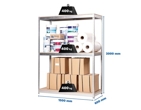Prestatgeria Metàl·Lica Ecoforte 1506-3 Chipboard