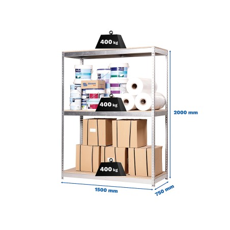 Prestatgeria Metàl·Lica Ecoforte 1507-3 Chipboard
