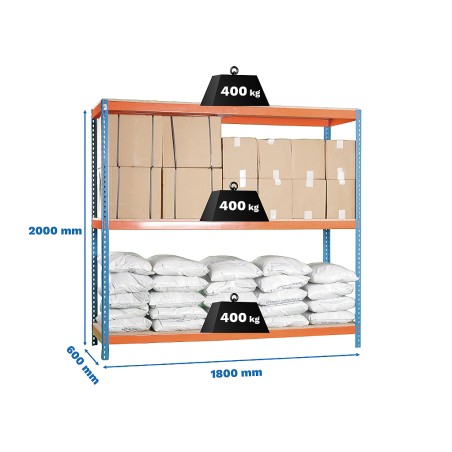 Prestatgeria Metàl·Lica Ecoforte 1806-3 Chipboard
