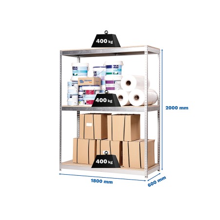 Prestatgeria Metàl·Lica Ecoforte 1806-3 Chipboard