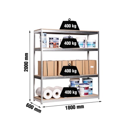 Prestatgeria Metàl·Lica Ecoforte 1806-4 Chipboard