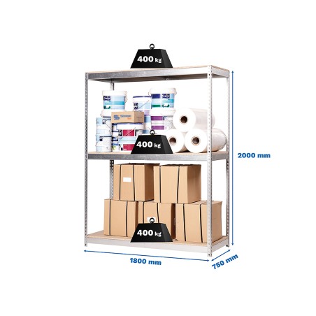 Prestatgeria Metàl·Lica Ecoforte 1807-3 Chipboard