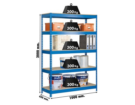 Estantería Metálica Ecoforte 1004-5 Chipboard