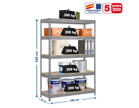 Prestatgeria Metàl·Lica Ecoforte 1004-5 Chipboard