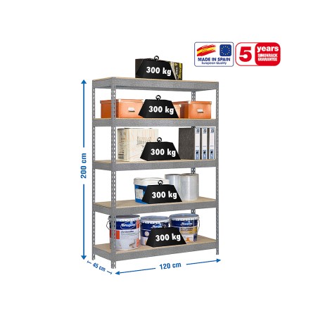 Estantería Metálica Ecoforte 1204-4 Chipboard