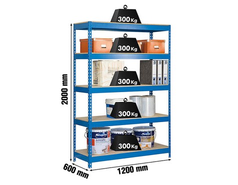 Estantería Metálica Ecoforte 1206-5 Chipboard