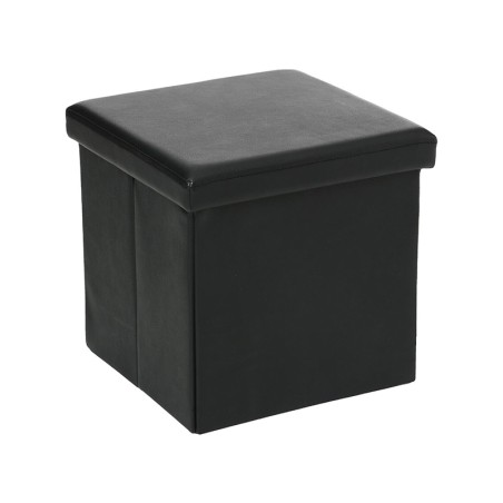 Puf Emmagatzematge Plegable Negre