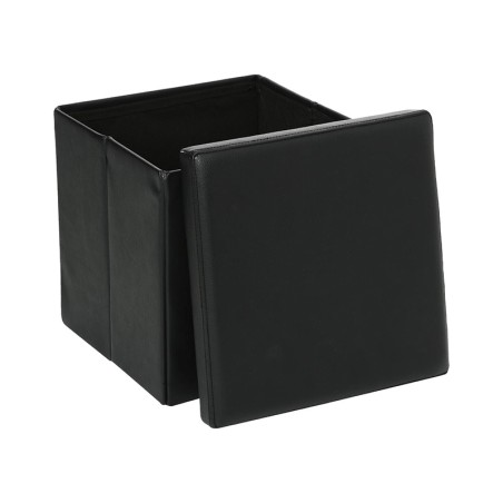 Puf Emmagatzematge Plegable Negre