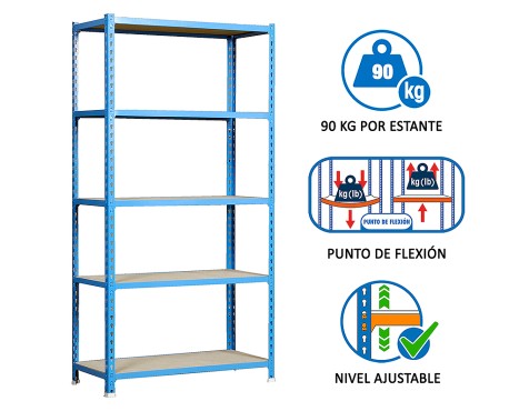 Prestatgeria Metàl·Lica Maderclick Superplus 5 Pr.