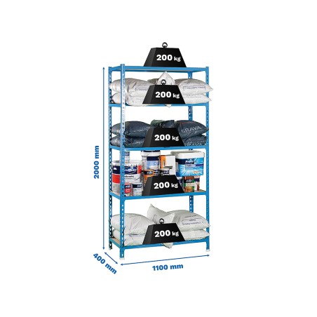 Prestatgeria Metàl·Lica Maderclick Superplus 5 Pr.