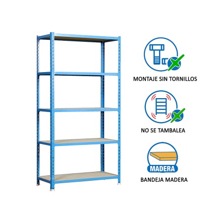 Prestatgeria Metàl·Lica Maderclick Superplus 5 Pr.
