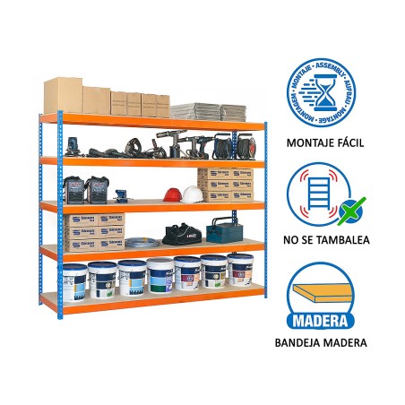 Estantería Metálica Ecoforte 1207-3 Chipboard