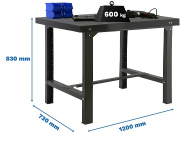 BANC DE TREBALL BT6 METAL 1200