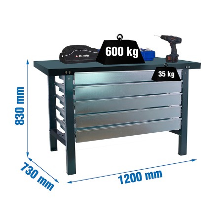 Banco De Trabajo bt6 Metal 5box