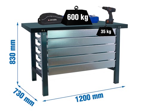 Banc De Treball bt6 Metal 5box