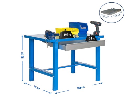 Banco De Trabajo bt6l Metal 1box
