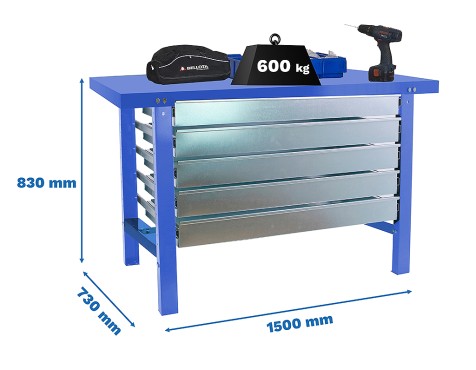 Banco De Trabajo bt6l Metal 5box