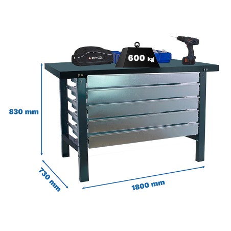 Banc De Treball bt6l Metal 5box