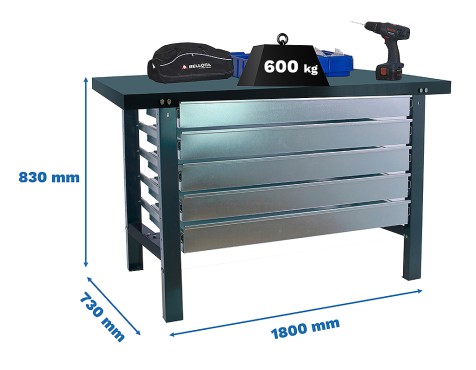 Banc De Treball bt6l Metal 5box