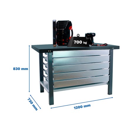Banco De Trabajo bt6 Pro Metal 5box