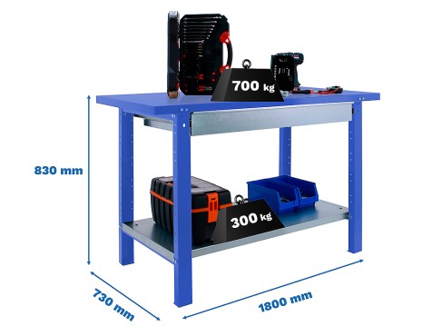 Banco De Trabajo bt6l Pro Metal 1box