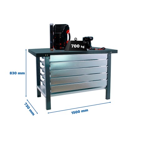 Banco De Trabajo bt6l Pro Metal 5box