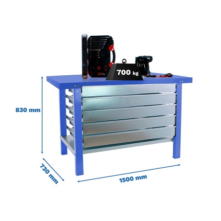 Banco De Trabajo bt6l Pro Metal 5box