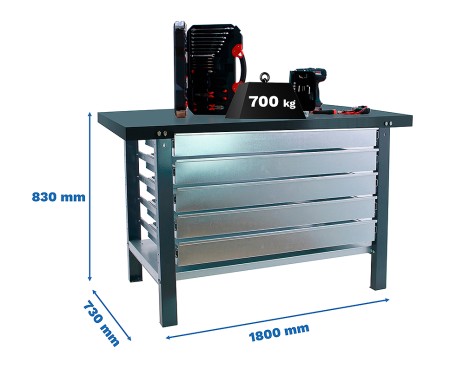 Banco De Trabajo bt6l Pro Metal 5box