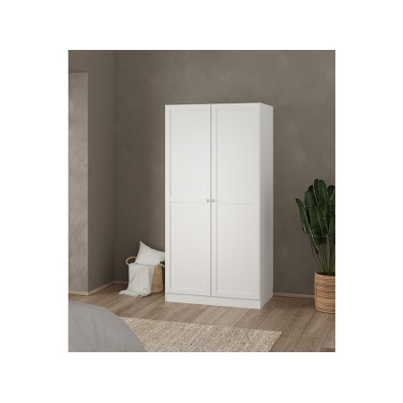Armario Ropero Nut 2 Puertas Blanco
