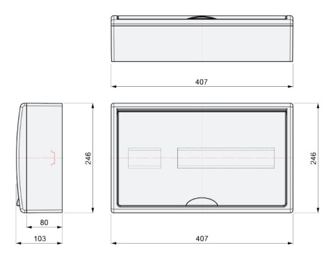 Caja Distribución Superficie 1-4 Icp+12 Elementos