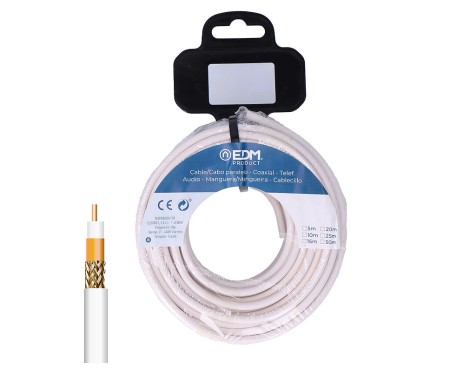 Cable Coaxial Tv Cobreado 10mt