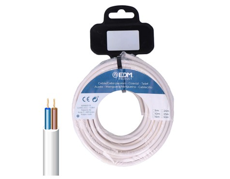 Manguera Redonda Blanca 2X0,75mm-10mt