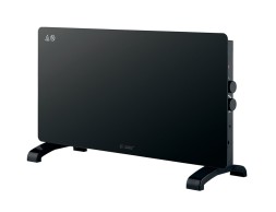 Radiador Convector De Cristal Zanthus Negro 2000w